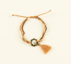 Mocha Bracelet with Antique Brass - Meraki Store