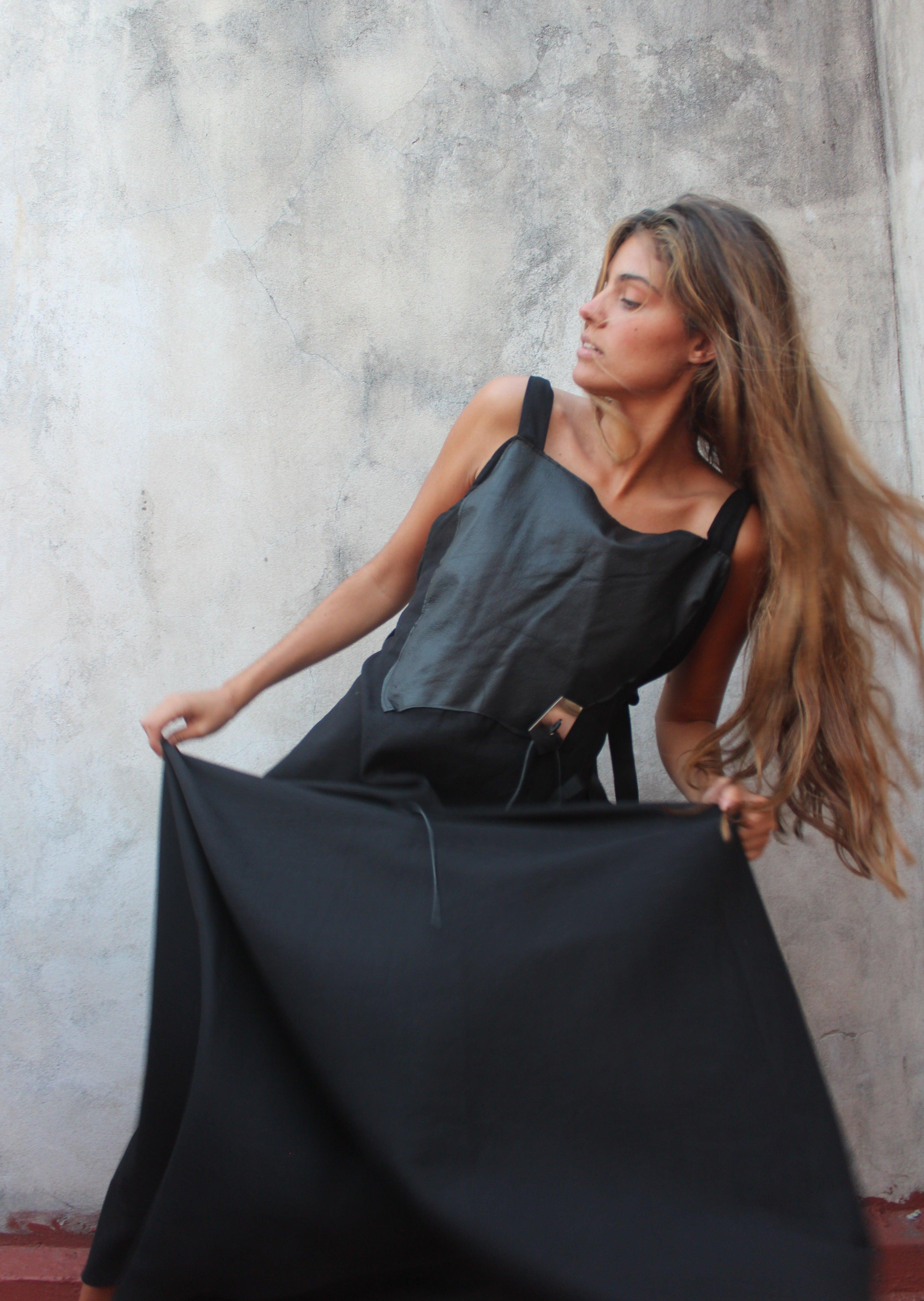 Pechera Dress Black - Meraki Store