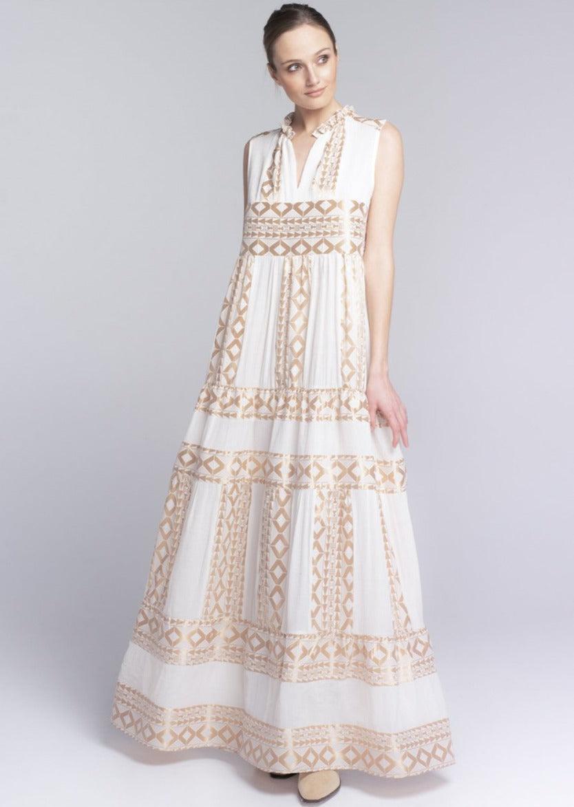 Maxi Sleeveless Gold Dress - Meraki Store