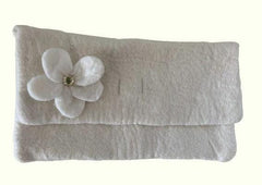 White Wool Clutch - Meraki Store