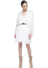 Mini Feather White Dress - Meraki Store
