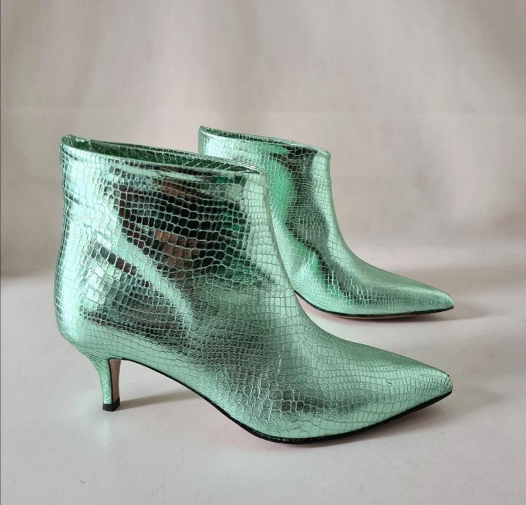 Emilia Green Booties - Meraki Store